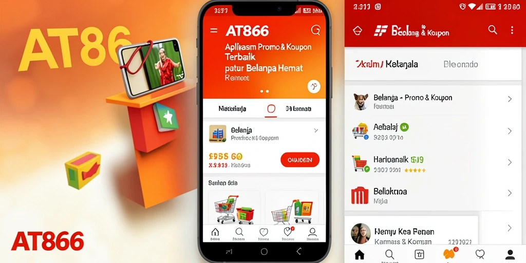 Antarmuka AT866 yang menarik dan informatif untuk promo dan kupon.
