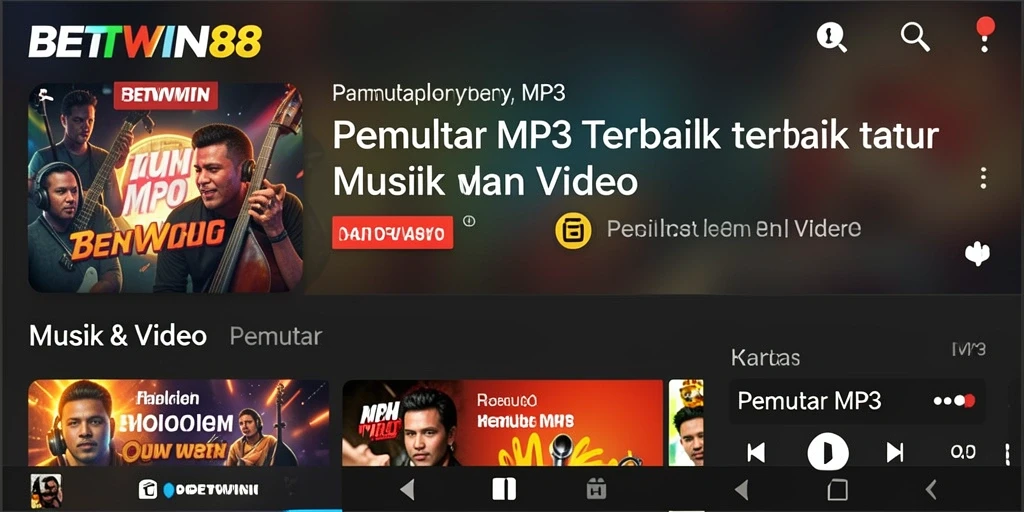 Tampilan antarmuka BETWIN88 untuk Pemutar MP3 yang menarik.