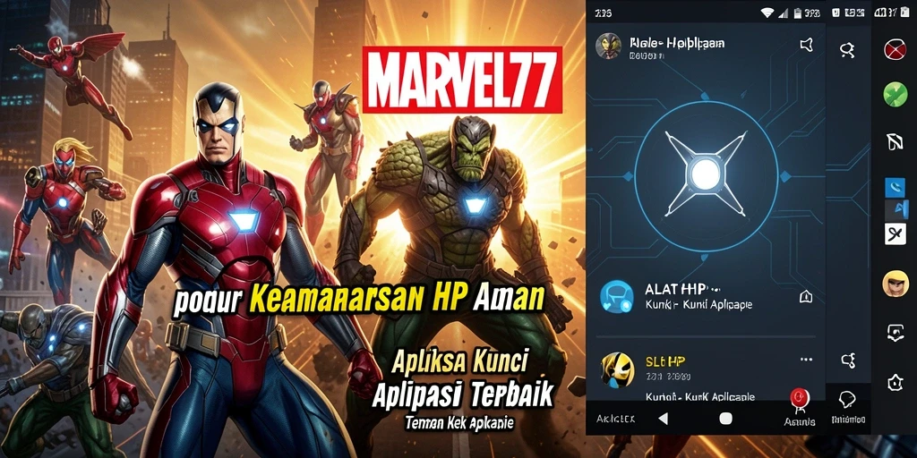 Tampilan antarmuka aplikasi Kunci Aplikasi MARVEL77 yang sederhana dan fungsional.