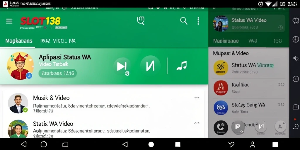 Antarmuka SLOT138 menampilkan berbagai video menarik untuk status WA.