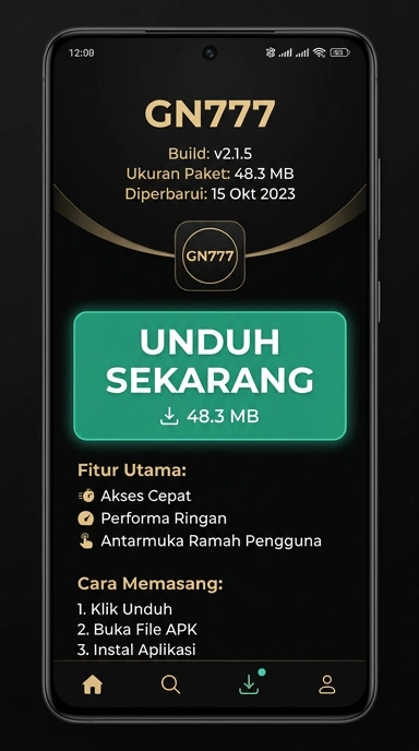 Tampilan halaman APK gn777